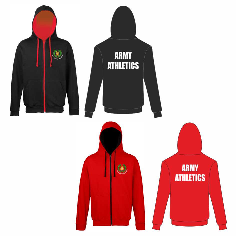 Army Athletics Full Zip Hooded Sweatshirt