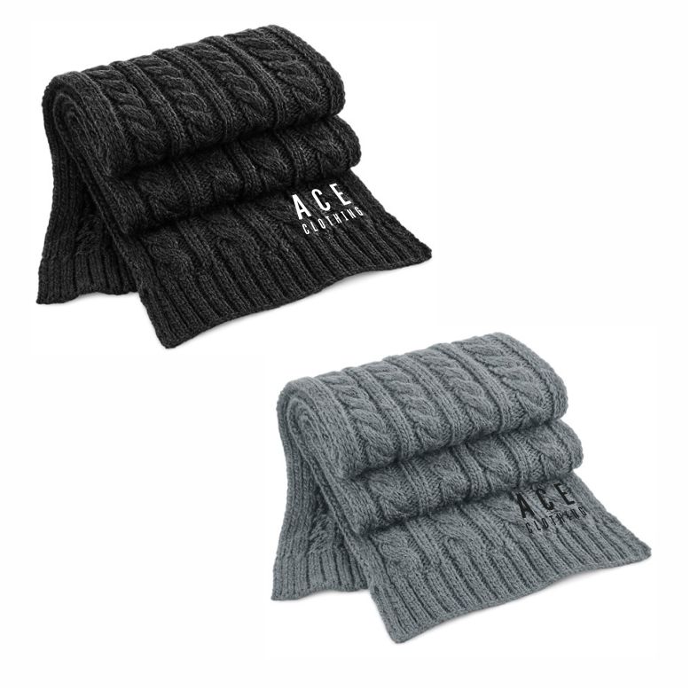 ACE Clothing Cable Knit Scarf