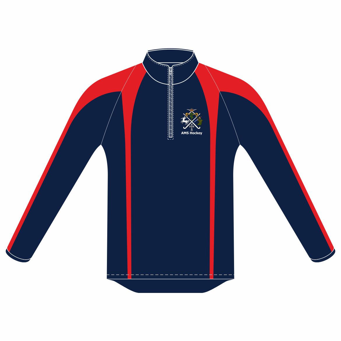 AMS Hockey Midlayer Shell Half Zip Jacket