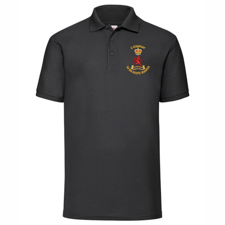 1st Battalion Scots Guards - C Company BLACK Poloshirt