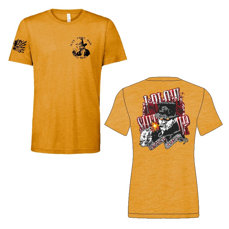 Black Powder Guild Tri Blend Teeshirt - BLOW SHIT UP BACK DESIGN