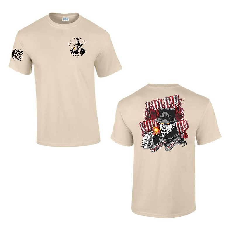 Black Powder Guild Cotton Teeshirt - BLOW SHIT UP BACK DESIGN
