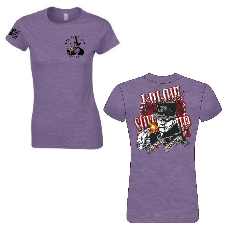 Black Powder Guild Ladies Cotton Teeshirt - BLOW SHIT UP BACK DESIGN