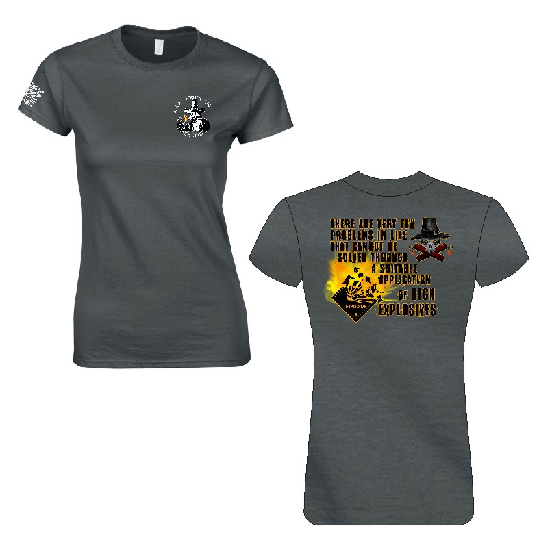 Black Powder Guild Ladies Cotton Teeshirt - HIGH EX BACK DESIGN