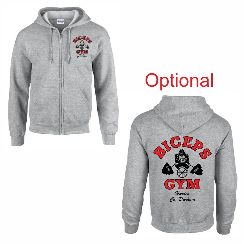Biceps Gym – Zip Hooded Sweatshirt