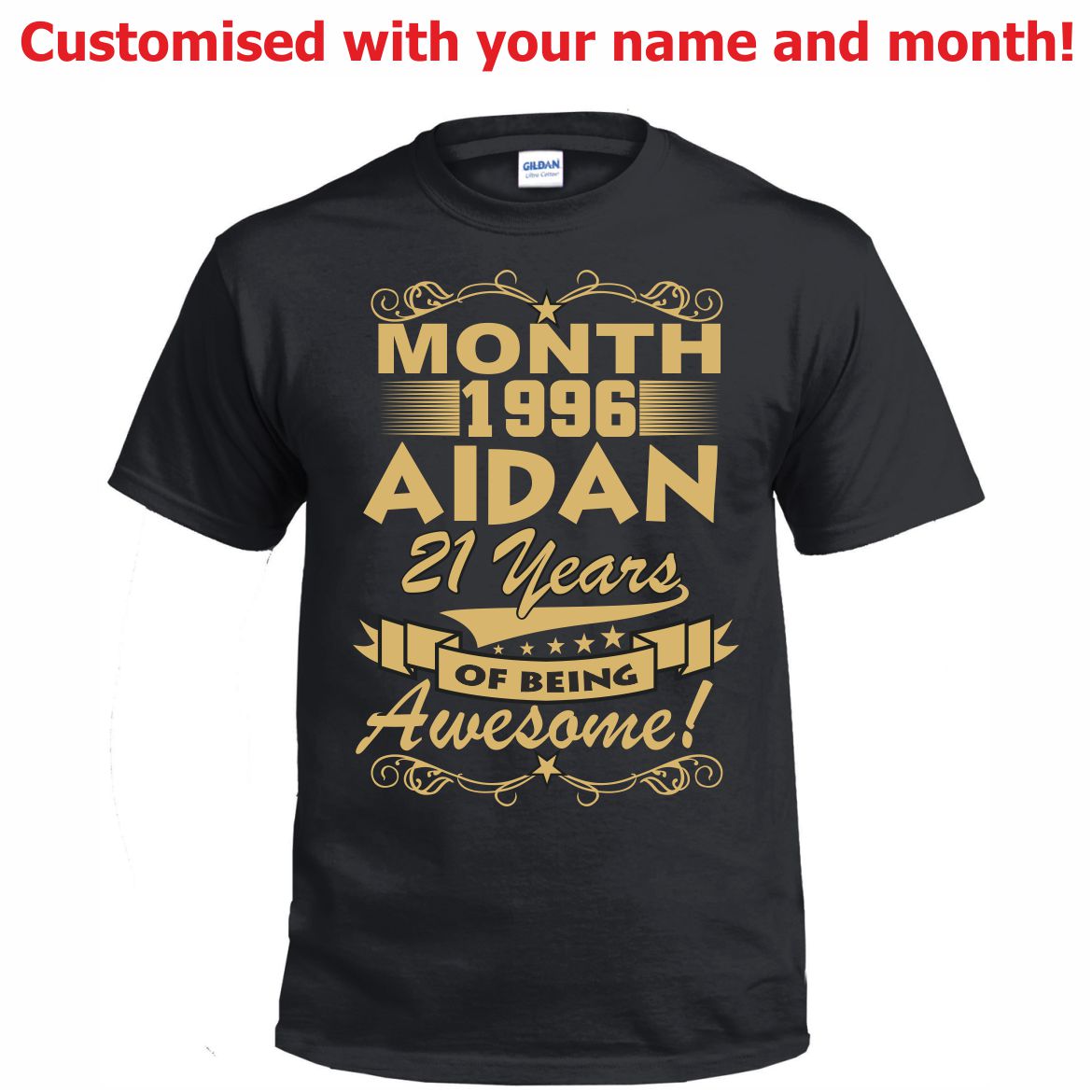 21st Birthday Teeshirt Born in 1996
