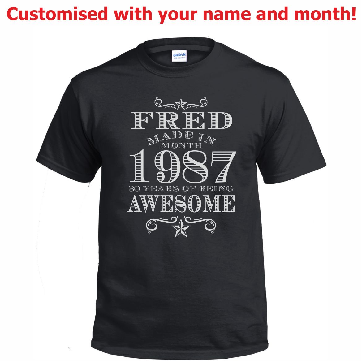 30th Birthday Teeshirt Born in 1987