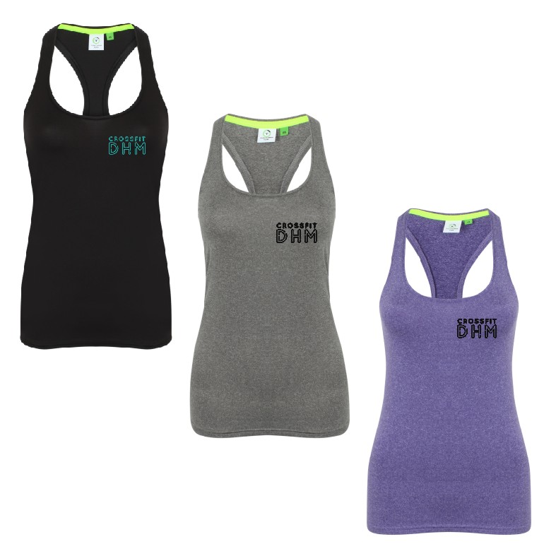 Crossfit Durham Racer Back Vest - LEFT BREAST LOGO