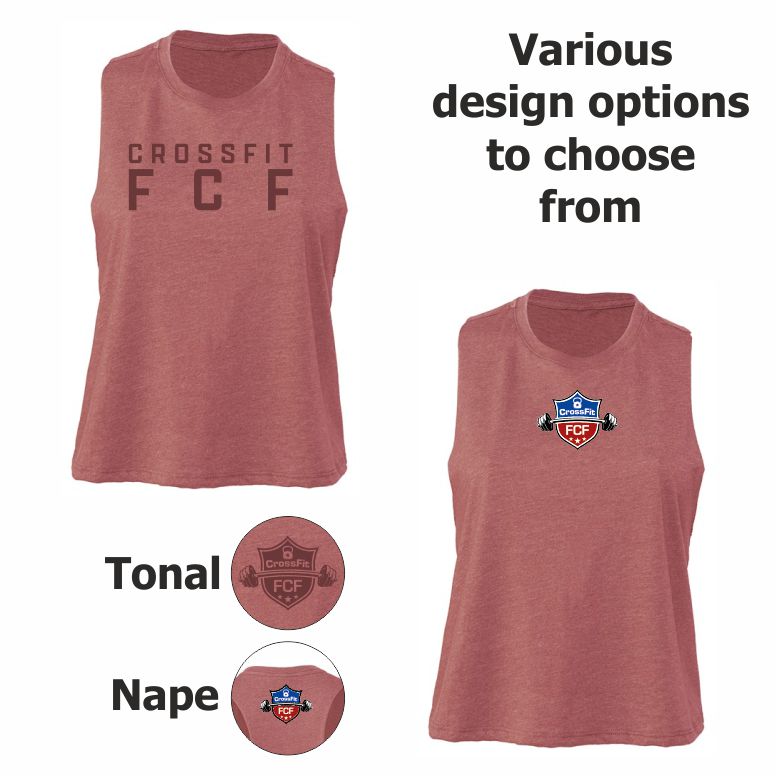 Crossfit FCF Ladies Raceback Cropped Tank