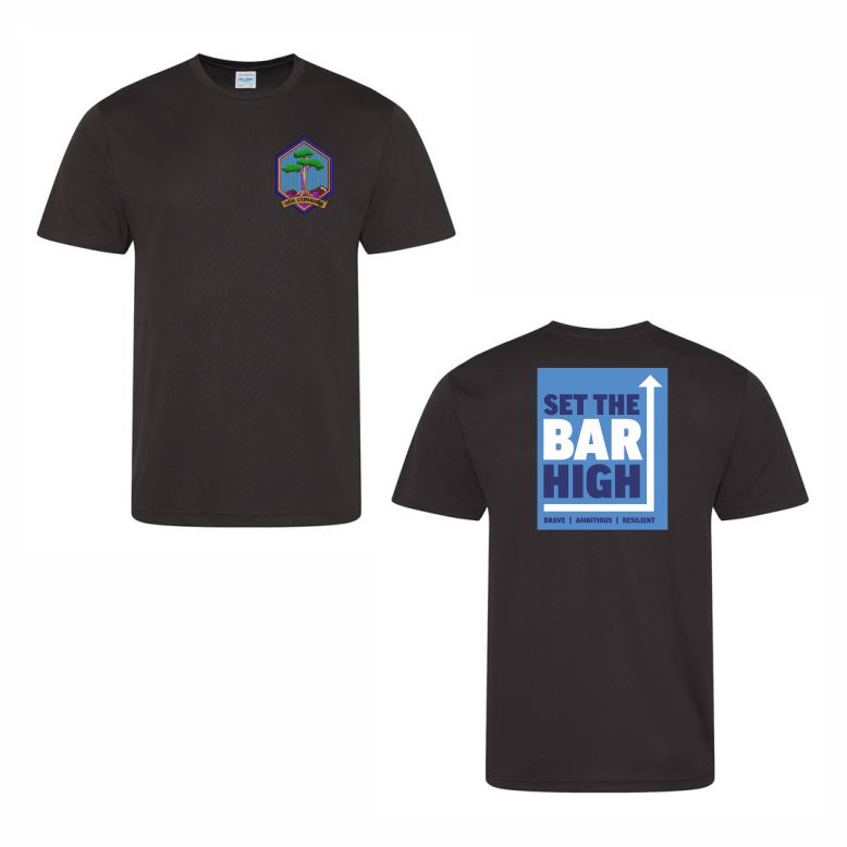 Firrhill High School PE Department STAFF Performance Teeshirt - BACK PRINT