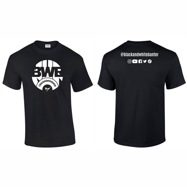 Black and White Banter Cotton Teeshirt