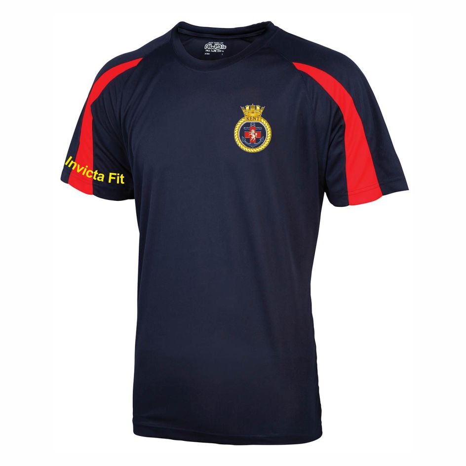 HMS Kent Two Tone Performance Teeshirt