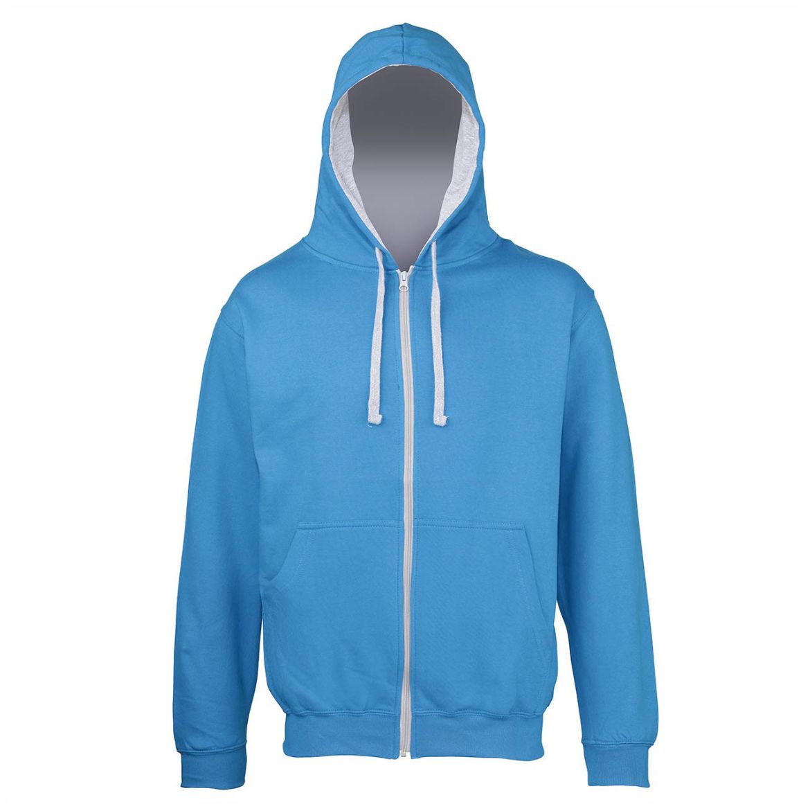Durham University Castle MCR College Full Zip Contrast Hooded Sweatshirt