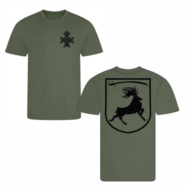 The Light Dragoons - B Squadron Performance Teeshirt EARTHY GREEN
