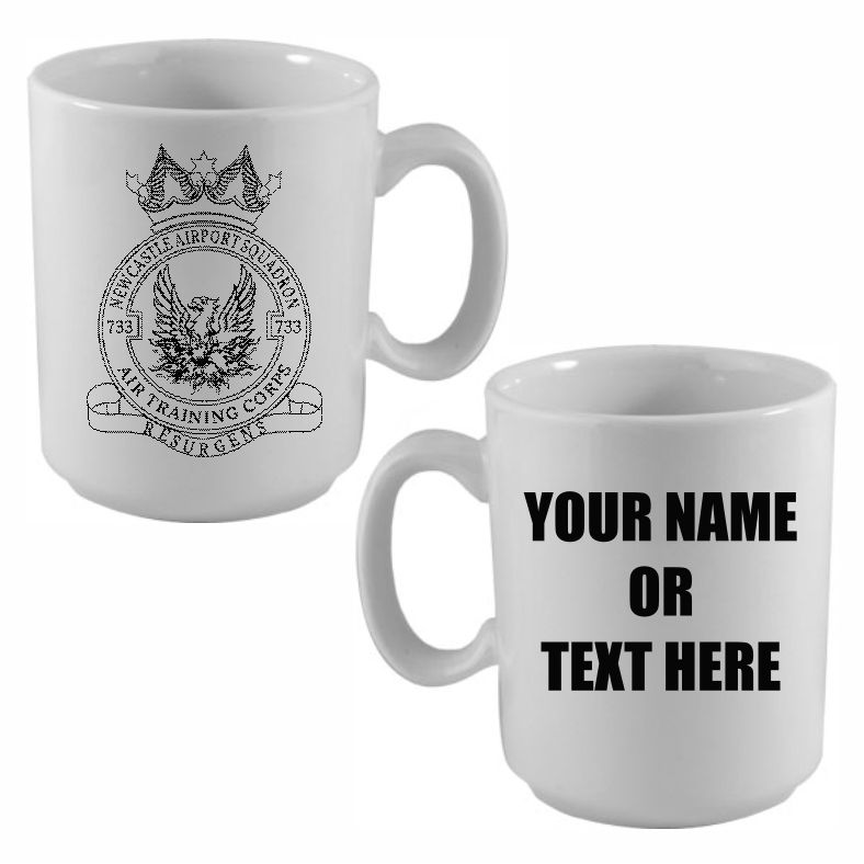 733 (Newcastle Airport) Squadron RAFAC Mug - BLACK OUTLINE
