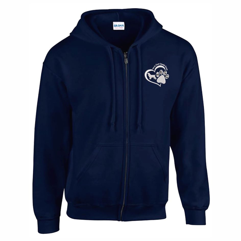North East Spaniel Group Full Zip Hooded Sweatshirt