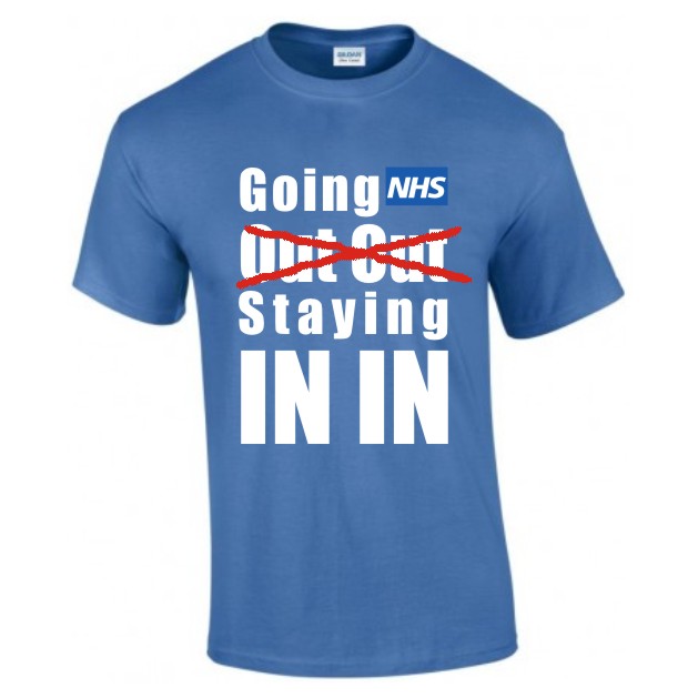 Support the NHS Cotton Teeshirt - OUT OUT IN IN Design