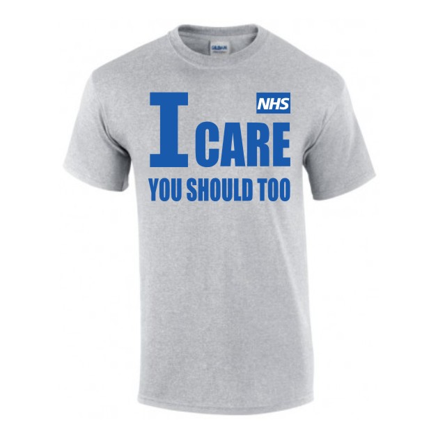 Support the NHS Cotton Teeshirt - I CARE design