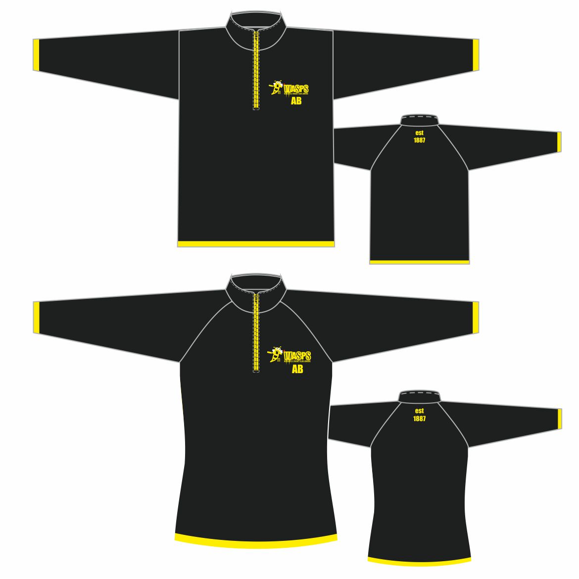 Newcastle Cricket Club WASPS Cool Half Zip Sweatshirt