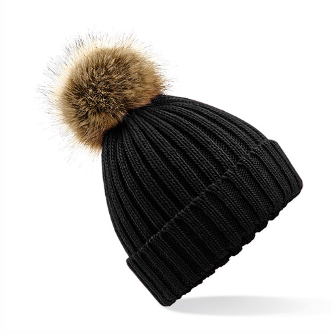 Prudhoe Golf Club Fur Pom Pom Chunky Beanie Hat