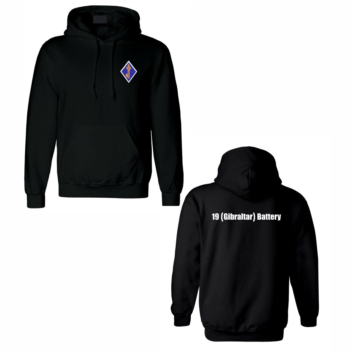 26 Regiment RA - 19 (Gibraltar) Battery Hooded Sweatshirt