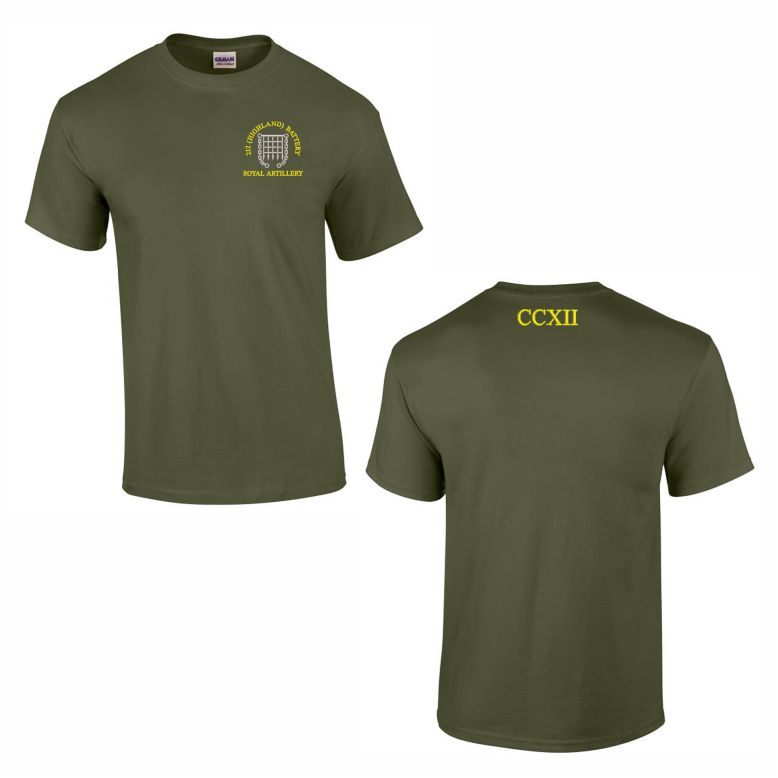 105 Regiment RA - 212 Battery Cotton Tee shirt