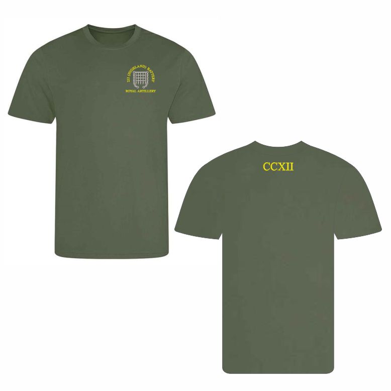 105 Regiment RA - 212 Battery Performance Tee shirt
