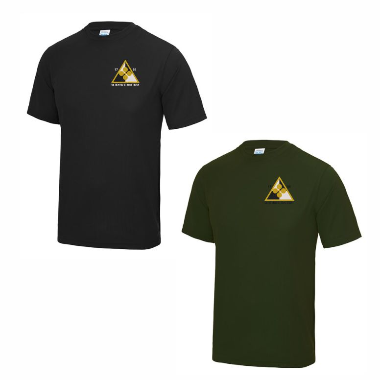 12 Regiment RA - 58 (Eyre's) Battery Performance Teeshirt