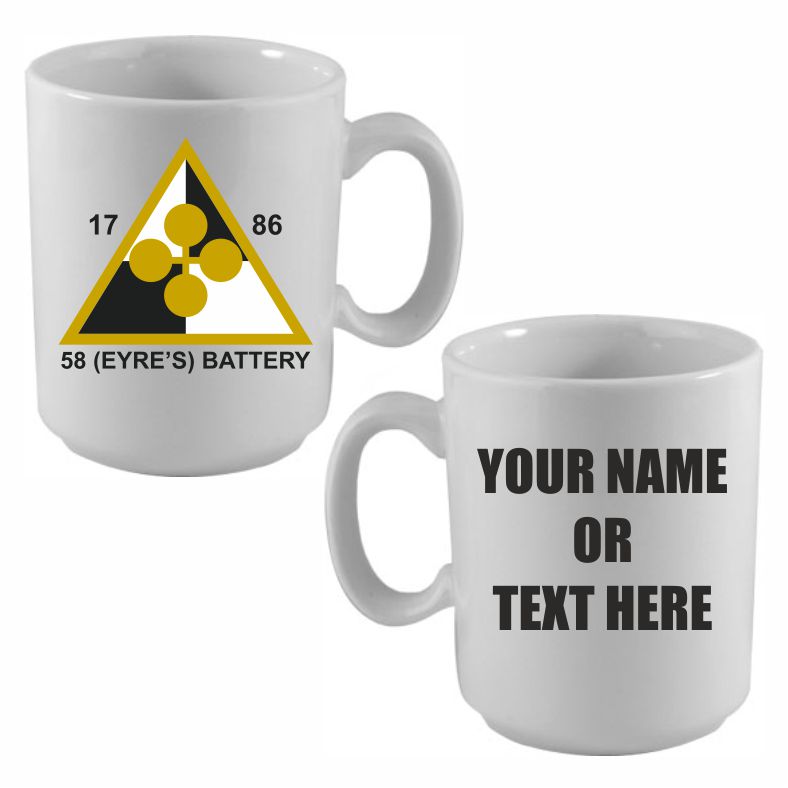 12 Regiment RA - 58 (Eyre's) Battery Mug