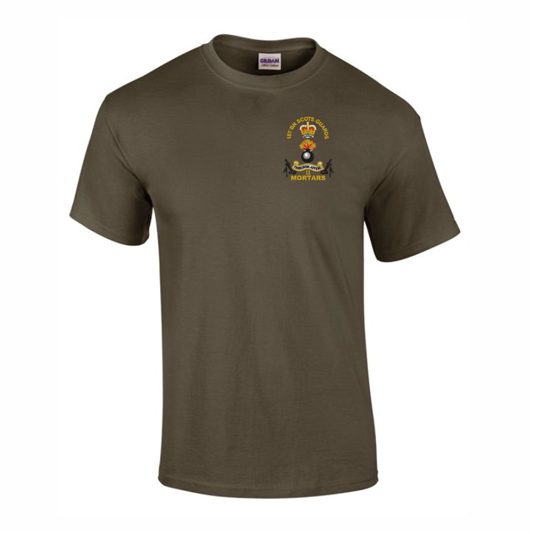 1st Battalion Scots Guards - B Company - Mortars Cotton Teeshirt