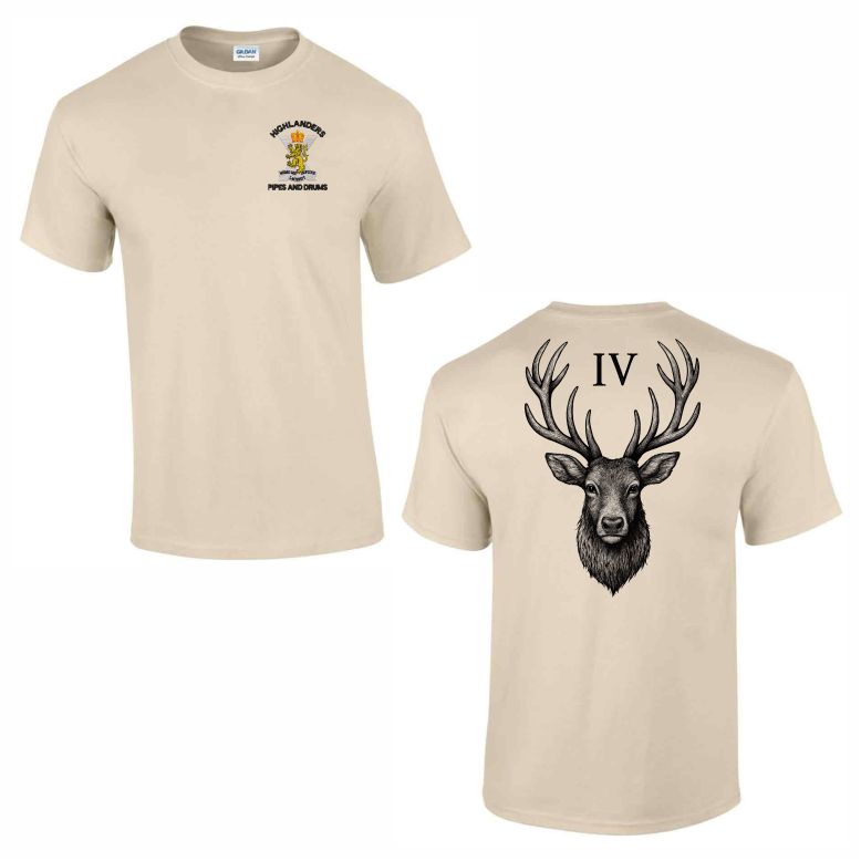 4th Bn The Royal Regiment of Scotland Pipes & Drums Cotton Teeshirt