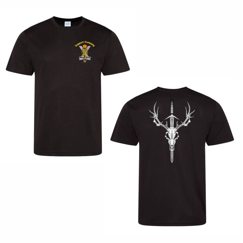 4th Bn The Royal Regiment of Scotland SWORD & STAGS HEAD Performance Teeshirt