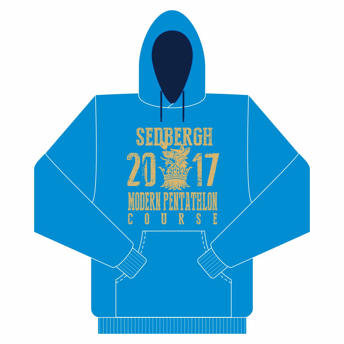 Sedbergh School MODERN PENTATHLON Two Tone Hooded Sweatshirt