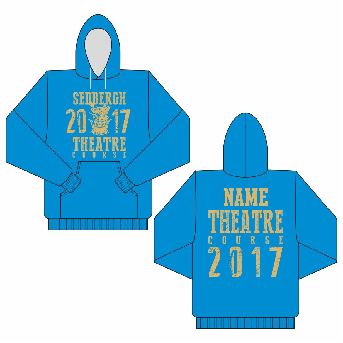 Sedbergh School THEATRE Two Tone Hooded Sweatshirt
