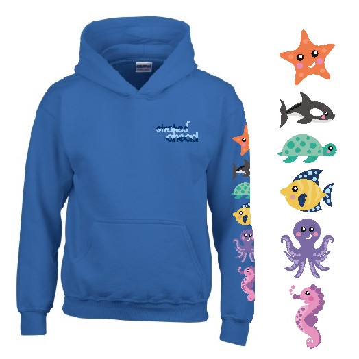Strokes Ahead Learn To Swim Childs Hooded Sweatshirt