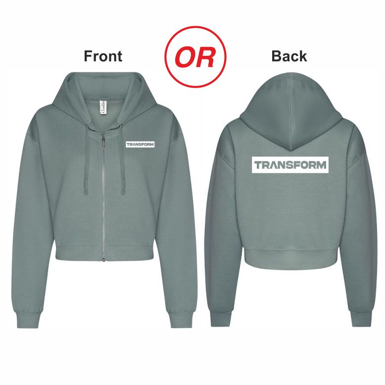 Transform Fitness Ladies Cropped Full Zip Hood