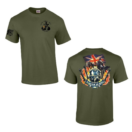 Black Powder Guild Cotton Teeshirt - COAT OF ARMS BACK DESIGN