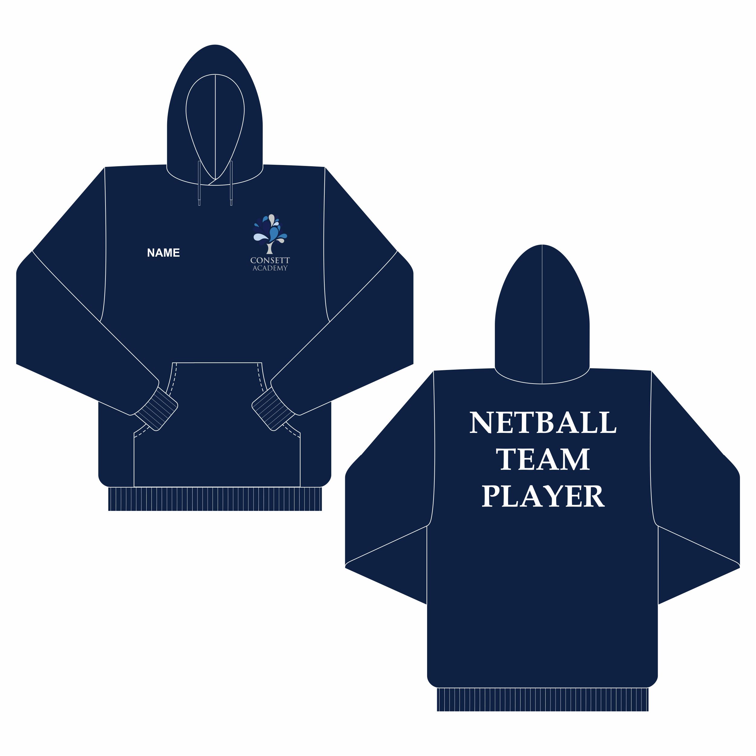 Consett Academy Netball Team Hood