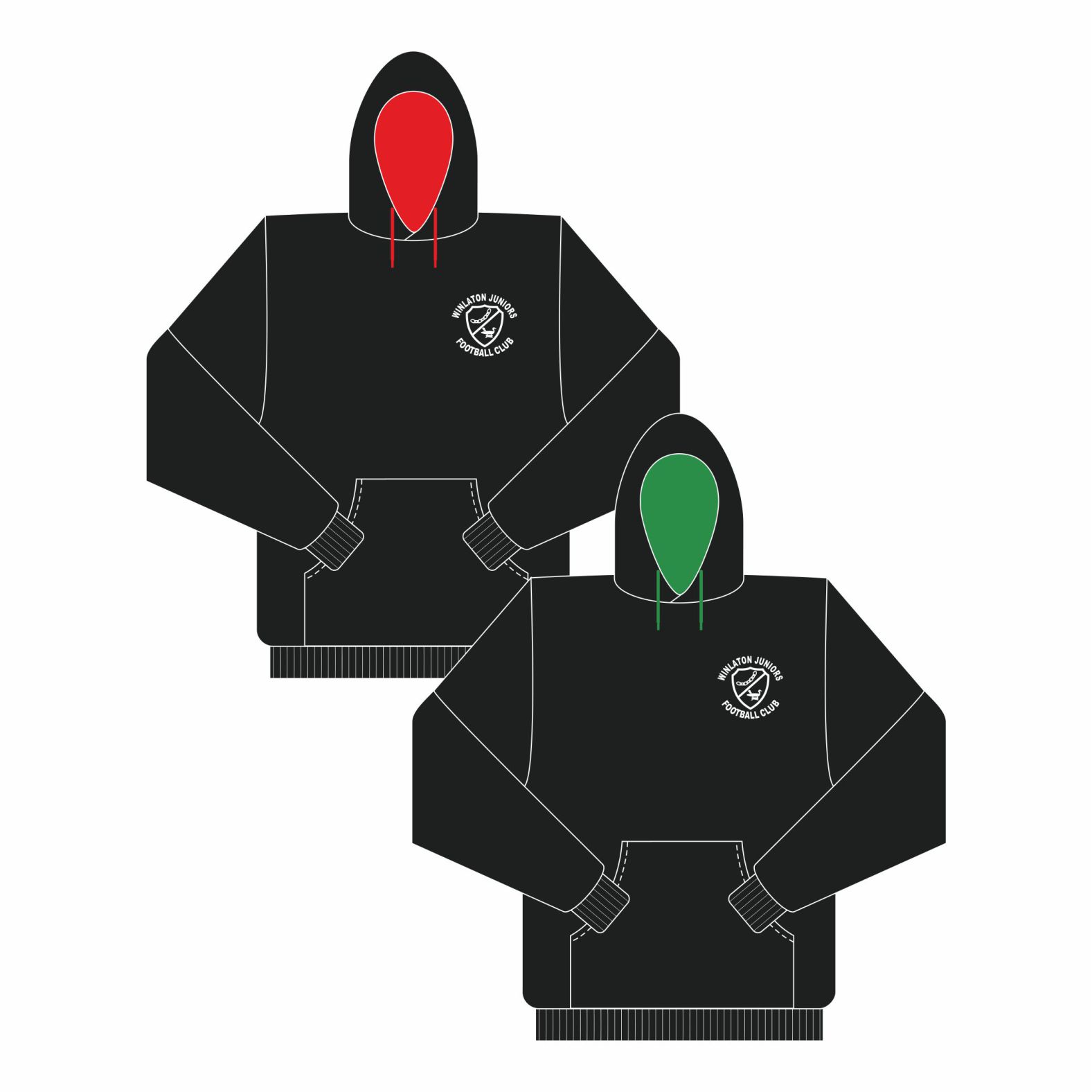 Winlaton Juniors FC Two Tone Hooded Sweatshirt