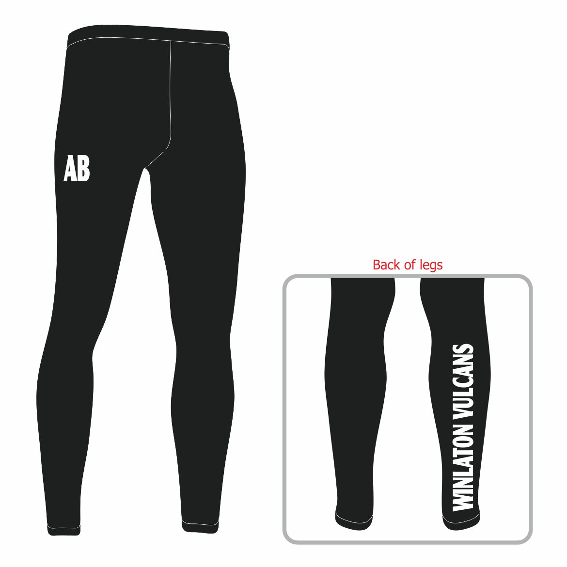 Winlaton Vulcans RFC Baselayer Tights