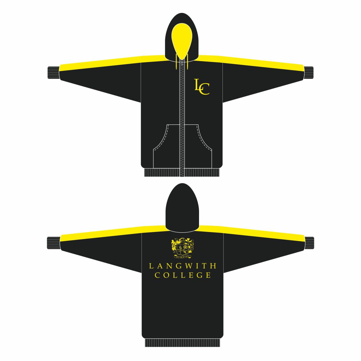 Langwith College Two Tone Full Zip Hooded Sweatshirt